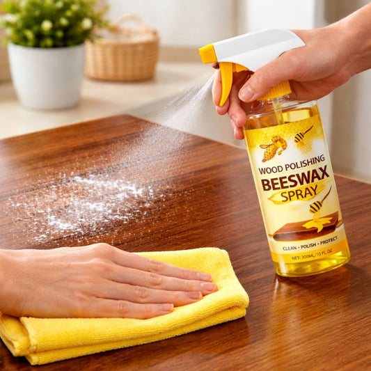 Wood Polishing Beeswax Spray "With Free Cleaning Towel + Sponge"